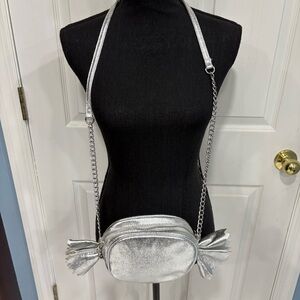 Forever 21 Metallic Silver Crossbody Bag